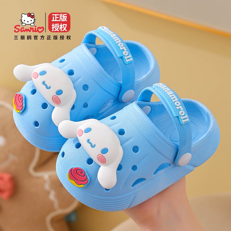 Sanrio New Children's Cute Soft Sole Slippers for Outer Wearing Hole Shoes Cartoon Sandals Waterproof Non-slip Thickened Soft Sole - Image 1
