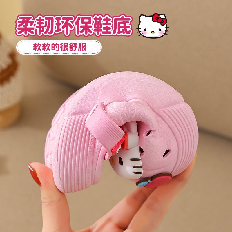 Sanrio New Children's Cute Soft Sole Slippers for Outer Wearing Hole Shoes Cartoon Sandals Waterproof Non-slip Thickened Soft Sole - Image 4