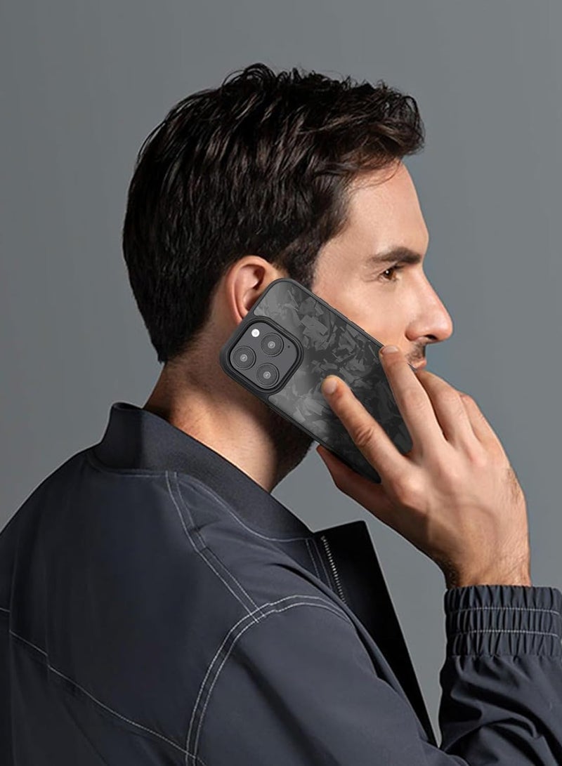 MONOCARBON Real Forged Carbon Fiber iPhone 16 Pro MAX Case Cover MagSafe Compatible Military Grade Scratch Resistant - Matte Black - Image 3