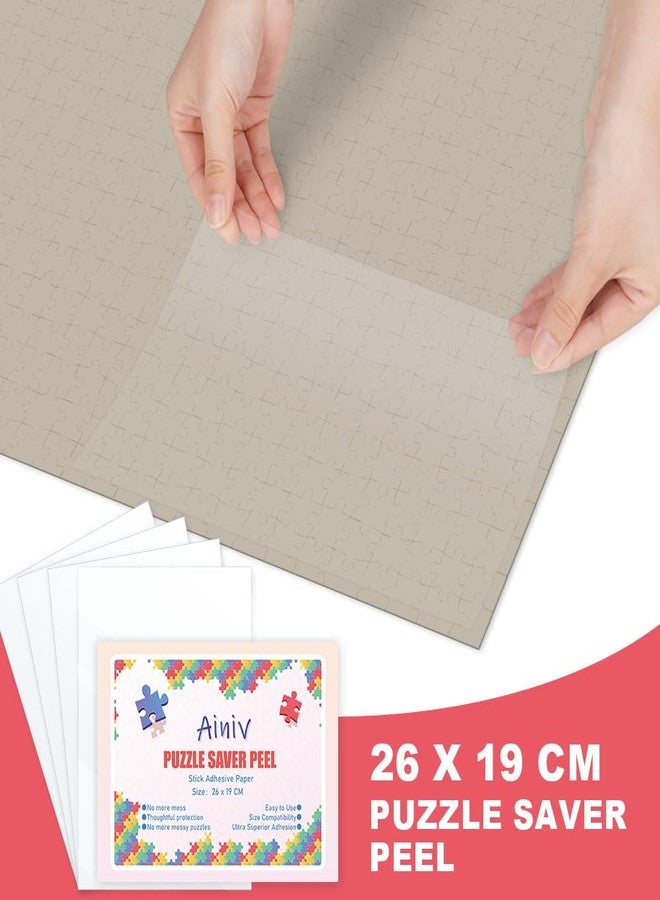 Ainiv Puzzle Glue Sheets, 32 Clear Large Jigsaw Puzzle Saver Sheets, Peel and Stick Puzzle Adhesive Backing, Super Sticky Jigsaw Glue Sheets, Preserve 4 x 1000 Pieces Puzzles, Gifts for Puzzles Lovers - Image 2
