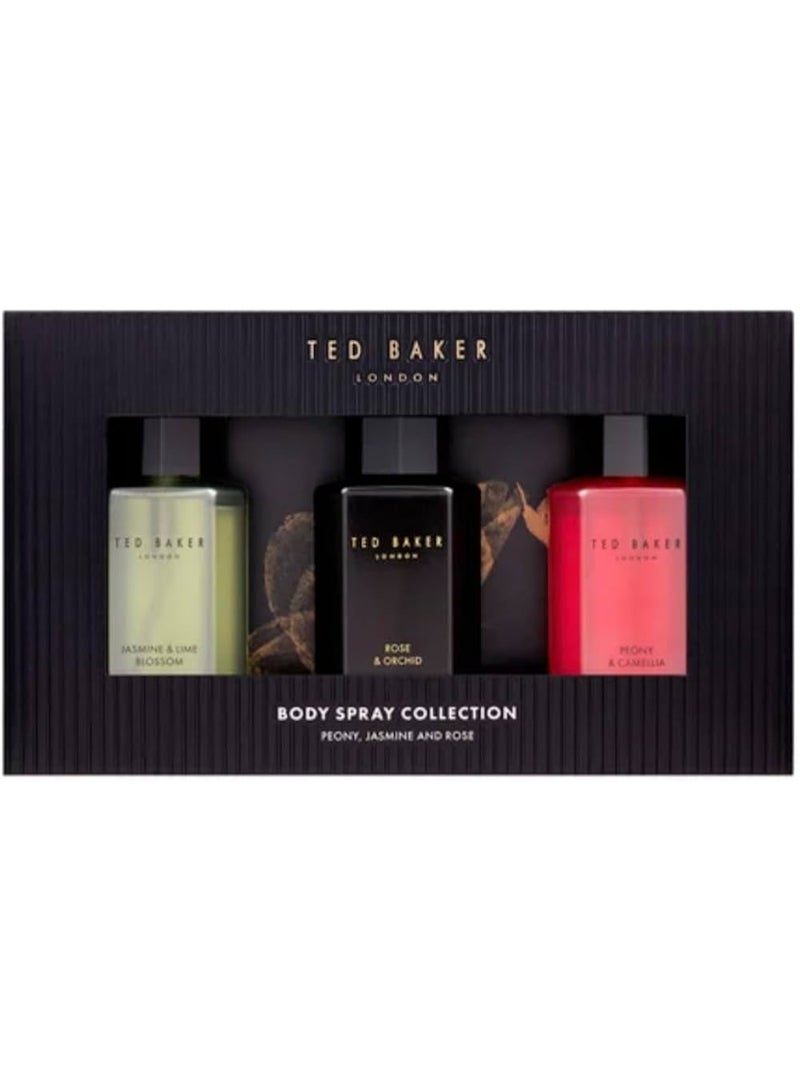 Ted Baker Body Spray Collection Peony, Jasmine & Rose