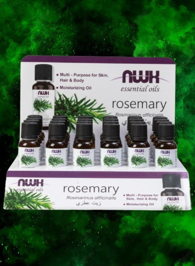 NWK 24 Pieces RoseMary Multi Purpose For Skin And Hair And Body Moisturizing Oil