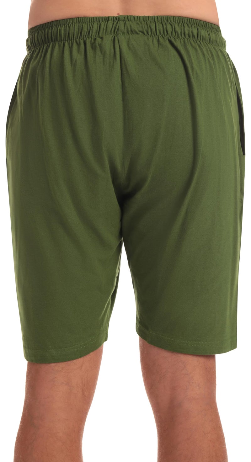 At The Buzzer 14501-Olive-L Men's Pajama Shorts/Sleepwear/PJs - Image 3