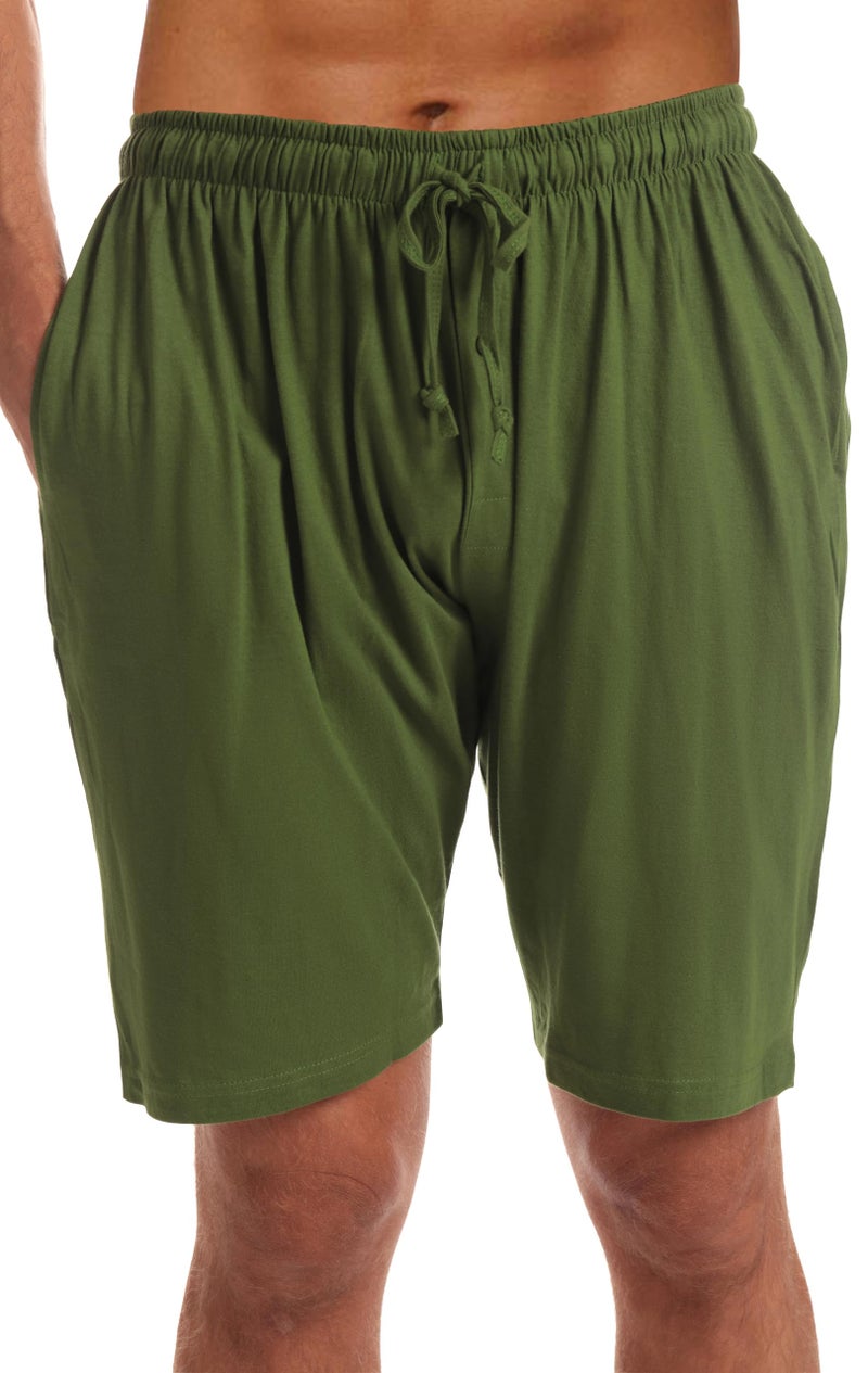 At The Buzzer 14501-Olive-L Men's Pajama Shorts/Sleepwear/PJs - Image 5
