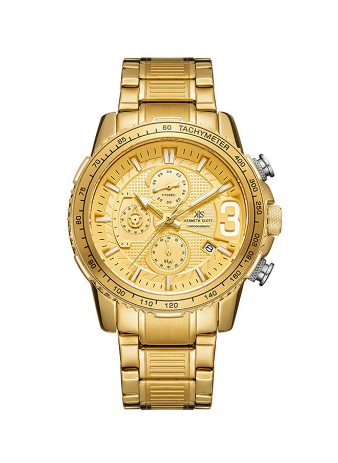 KENNETH SCOTT Men's Chronograph Stainless Steel Wrist Watch - K22139-GBGC - 45.5 mm  - Image 1