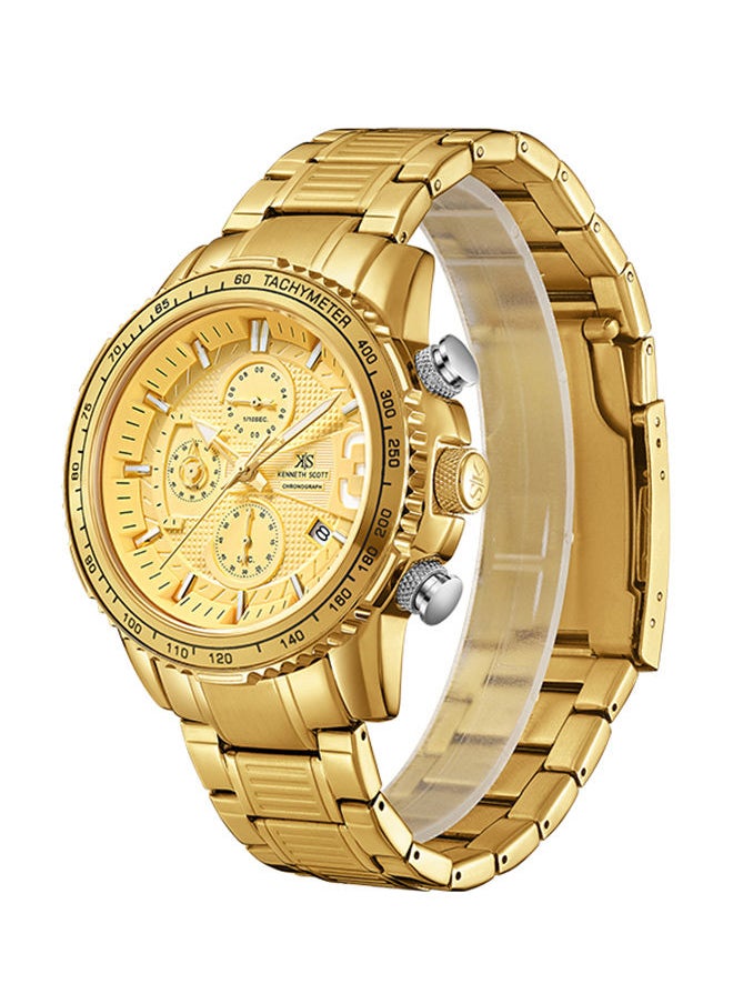 KENNETH SCOTT Men's Chronograph Stainless Steel Wrist Watch - K22139-GBGC - 45.5 mm  - Image 2