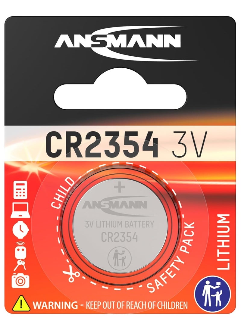 ANSMANN ANSMANN CR2354 Coin Battery [Pack of 1] Lithium 3V Button Cell Ideal For Watches, Calculators, Cameras, Computer Memory Backup Power, Car keys, Digital Cameras, Toys and Remote Control  - Image 1