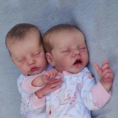 Zero Pam Reborn Baby Dolls Twins18 in Two Anatomically Correct Babies Girls Reborn Baby Dolls Silicone Full Body Realistic Babys Doll 3D Skin Full Silicone Babys Doll for Girls - Image 5