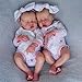 Zero Pam Reborn Baby Dolls Twins18 in Two Anatomically Correct Babies Girls Reborn Baby Dolls Silicone Full Body Realistic Babys Doll 3D Skin Full Silicone Babys Doll for Girls - Image 2