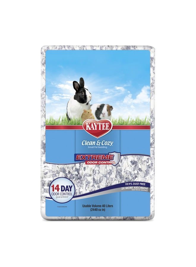Kaytee Clean & Cozy Extreme Odour Control Super Absorbent Paper Bedding For Cages, Hamster, Gerbil, Mice, Guinea, 40 Litre - Image 1