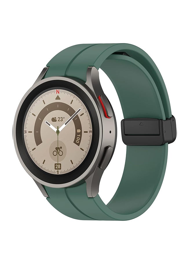 O Ozone For Samsung Galaxy Watch 7 6 5 4 FE 40mm 44mm 45mm/Galaxy Watch 6 4 Classic 43mm 47mm 42mm 46mm ,20mm Silicone  Strap with Magnetic Buckle - Green - Image 1