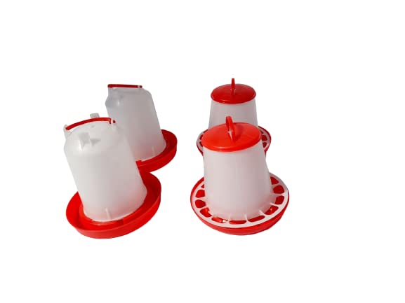 TMW TM&W-Chicken, Quail and All Other Birds Feeders & Drinkers- 1.5 KG Feeder=2 Pcs & 1.5 Drinker=2 Pcs= 4 Pcs - Image 4