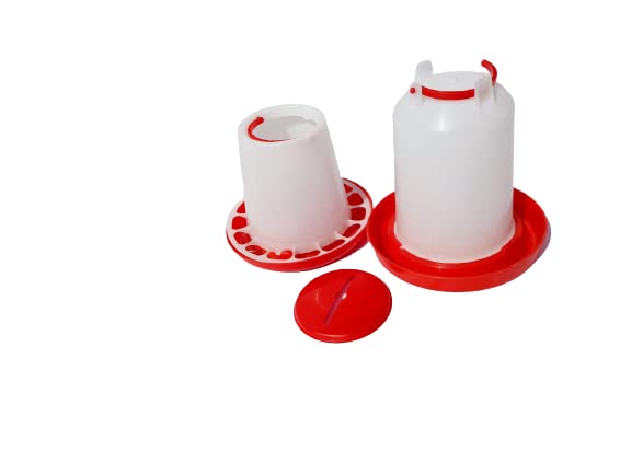 TMW TM&W-Chicken, Quail and All Other Birds Feeders & Drinkers- 1.5 KG Feeder=2 Pcs & 1.5 Drinker=2 Pcs= 4 Pcs - Image 2