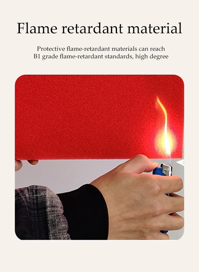 DUNISO Acoustic Panels,6 Pieces Of Sound-Absorbing Foam, 5X30X30cm, Fast-Repair Sound-Absorbing Board, Home, Studio, High-Density Flame-Retardant Soundproof Wallboard, Thickened Sound-Absorbing Foam Mushroom Head Soundproof Cotton, Wall, Bedroom, Piano Room, Ktv, Indoor, Self-Adhesive, Soundproof Board  - Image 4