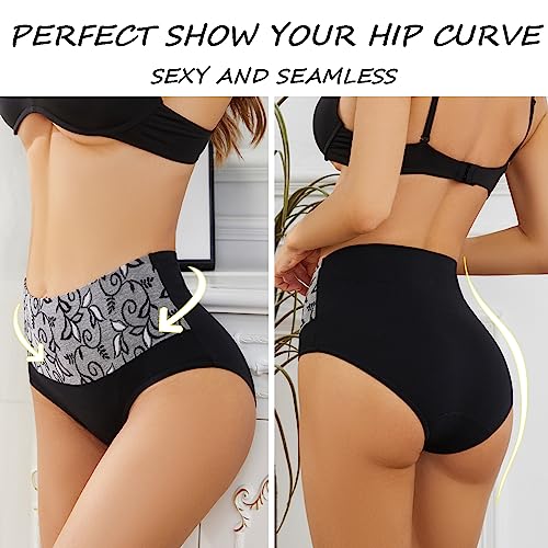 MEIDAYAI Womens Underwear Cotton Tummy Control High Waisted Underwear Soft Breathable Full Coverage Panties Multipack - Image 4