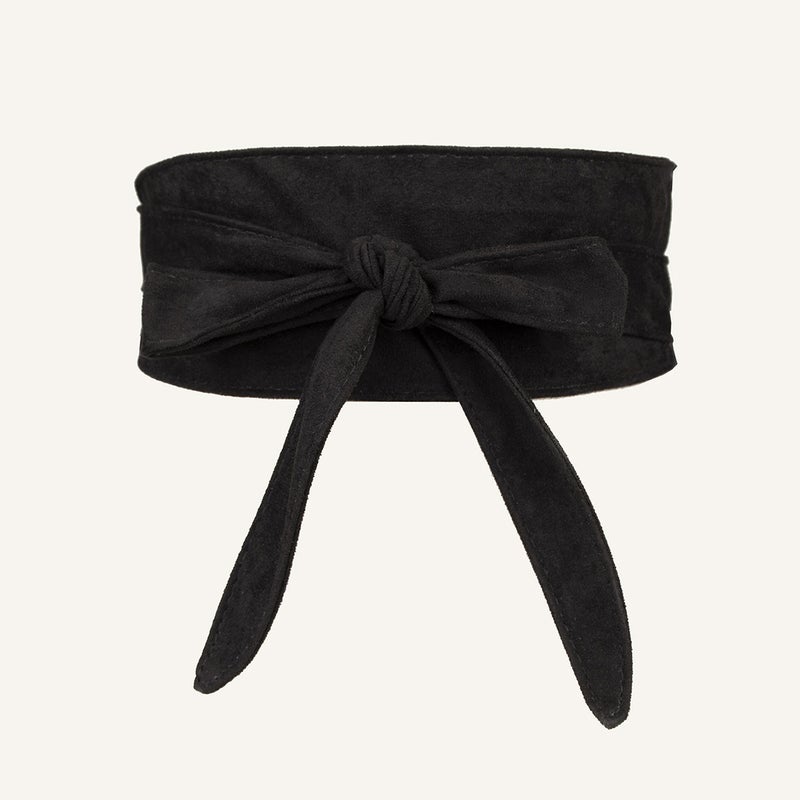 New deerskin velvet bowknot waist seal explosion ladies Joker autumn and winter cross-border suede ribbon factory direct sales Camel  - Image 2
