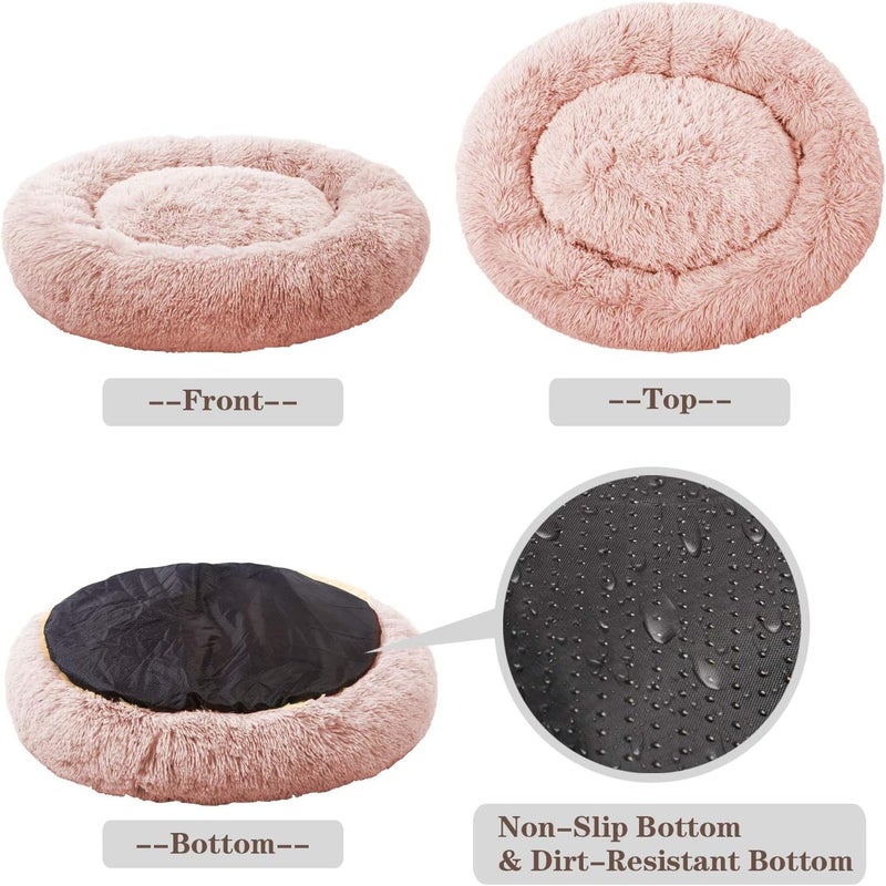 MFox Calming Dog Bed (L/XL/XXL/XXXL) for Medium and Large Dogs Comfortable Pet Bed Faux Fur Donut Cuddler Up to 25/35/55/100lbs - Image 4