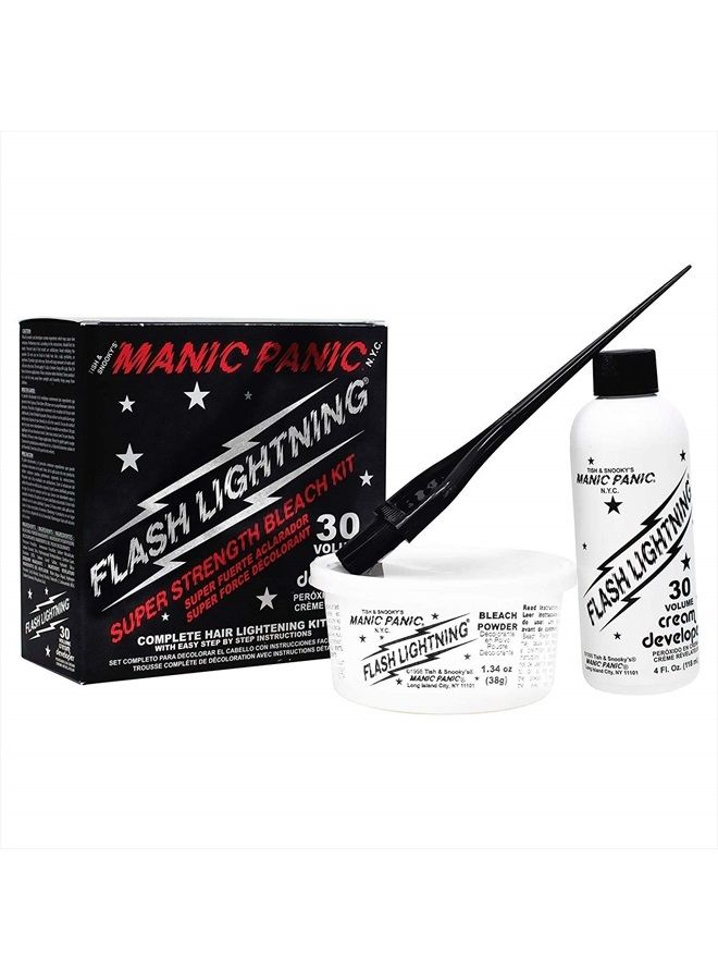 Manic Panic Flash Lightning Hair Bleach Kit - 30 Volume Developer + Bleach Powder for Hair Lightening + Lifting up to Five Levels - Vegan And Cruelty Free - Image 1