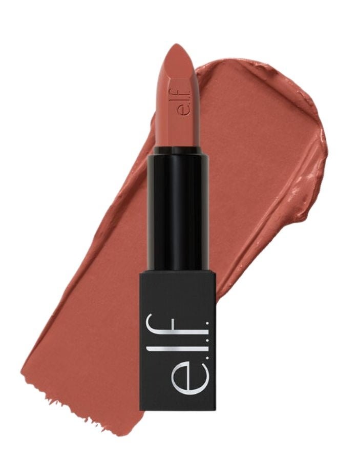 elf e.l.f. O Face Satin Lipstick – Standing Ovation | Richly Pigmented Hydrating Satin Finish Lipstick with Squalane, Jojoba Esters & Marula Oil – 3.8 g - Image 1