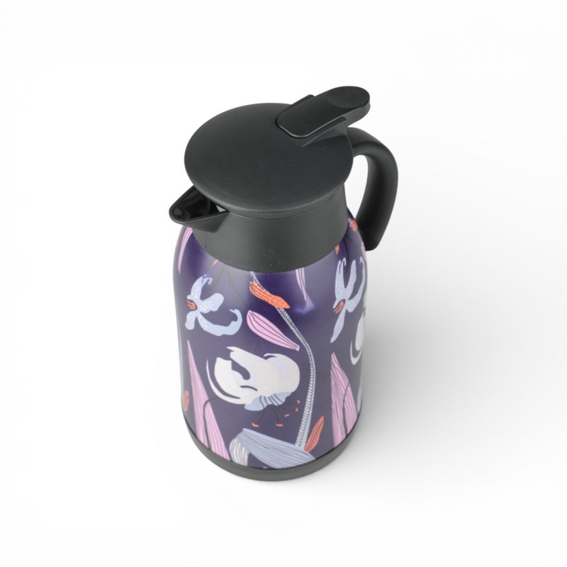 Bister Steel Multicolor Thermos with Black Lid, Capacity 1 Liter - Image 2