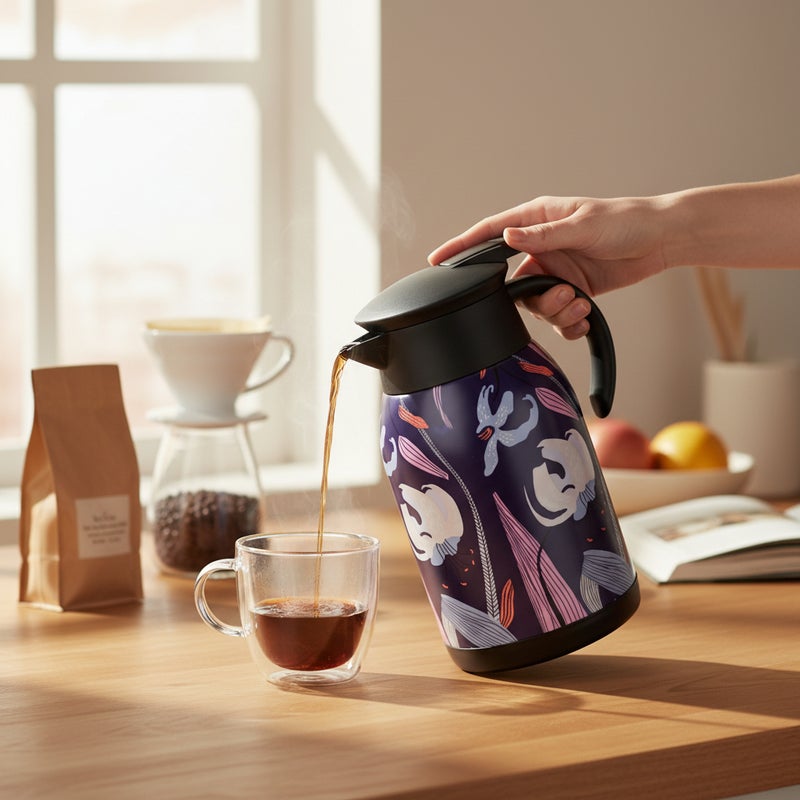 Bister Steel Multicolor Thermos with Black Lid, Capacity 1 Liter - Image 5