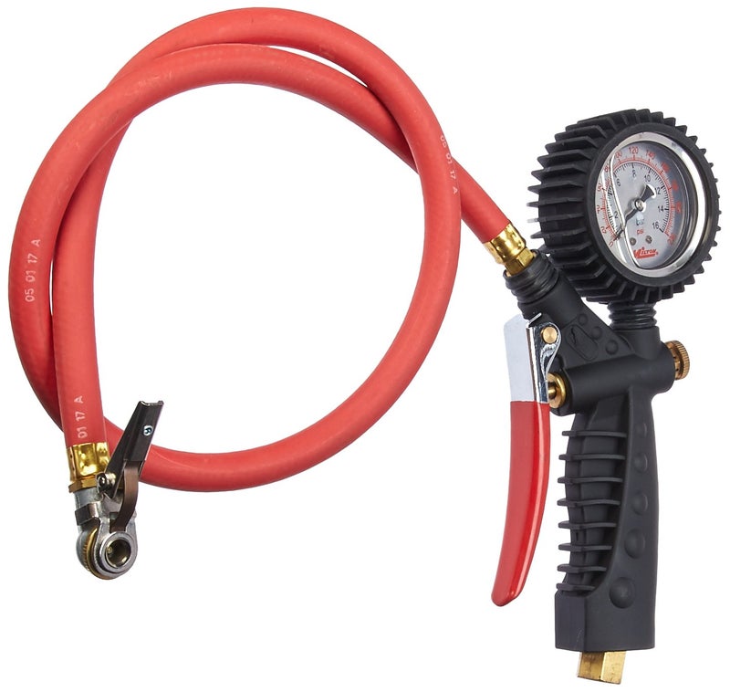 Milton 573A Pro Analog Pistol Grip Inflator with Pressure Gauge - 36" Hose Ball Chuck w/Clip - Made In USA 160 PSI - Image 1