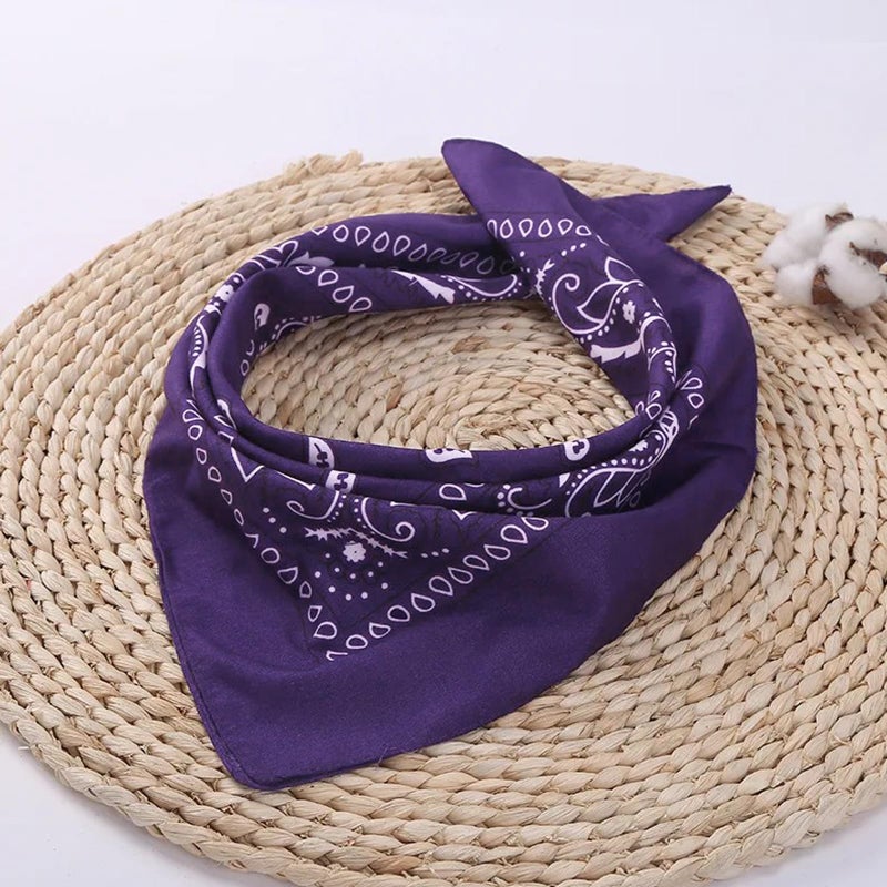 combocube 12 Pack(one dozen) Multi-Purpose novelty Purple Cotton Paisley Cowboy Bandanas Headband for Men,Women and Child - Image 4