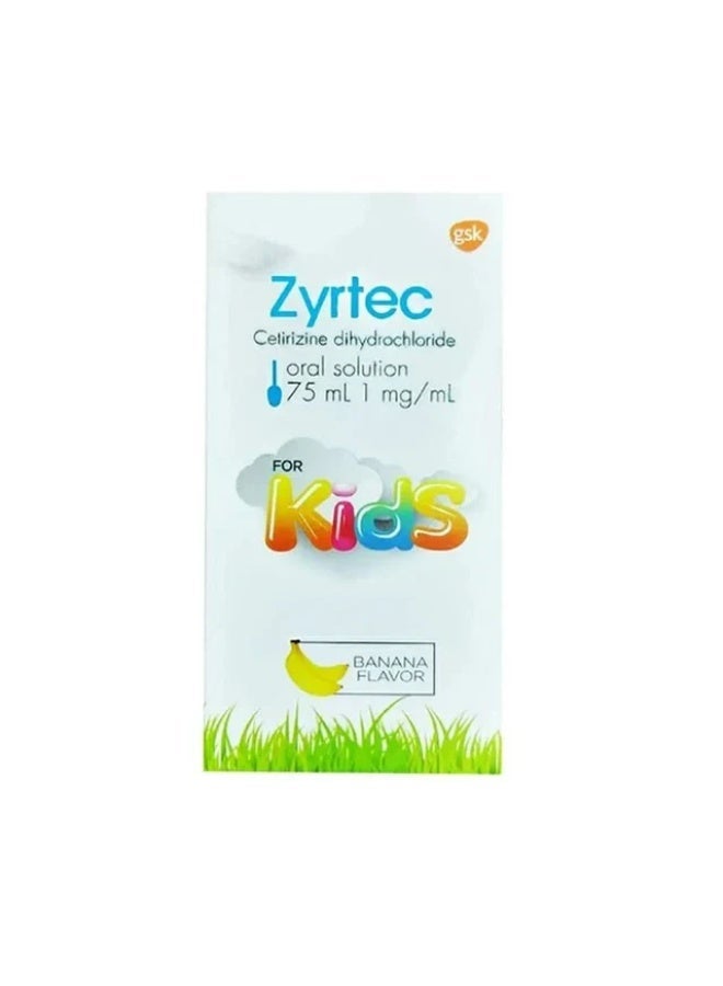 gsk Zyrtec - Cetrizine Oral Solution 1mg/ml 75ml