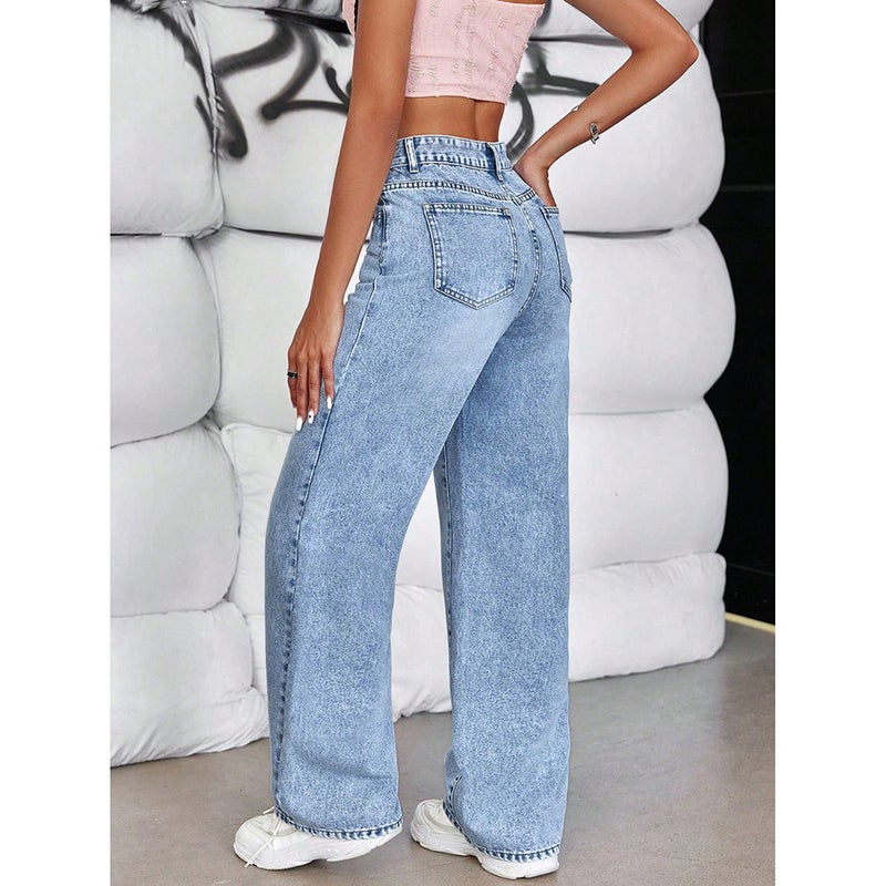 Unisex Casual Daily Denim Jeans - Image 5