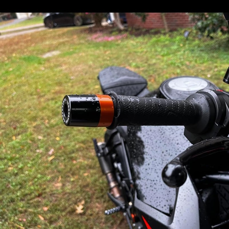 Mokiton Motorcycle Handle Bar Ends - Orange - Image 2