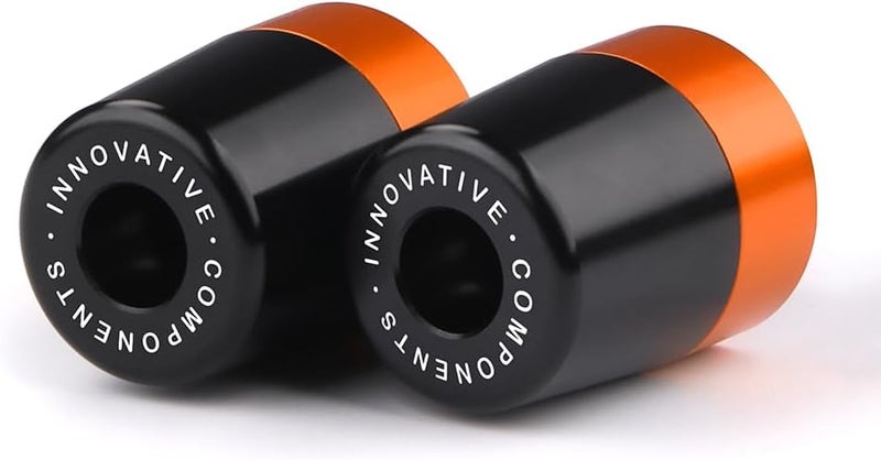 Mokiton Motorcycle Handle Bar Ends - Orange - Image 1