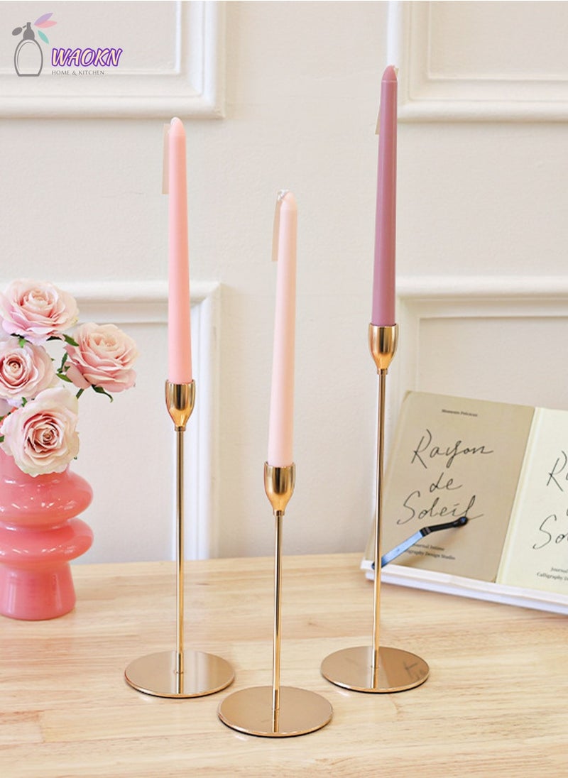 WAOKN - 4 Pcs Taper Candles Romantic Rose Scent Scented Blue Gradient Color Scented Smokeless Candle Long Candles Colored Taper Candles for Decor Wedding Festival and Special Occasions 10 Inch - Image 1