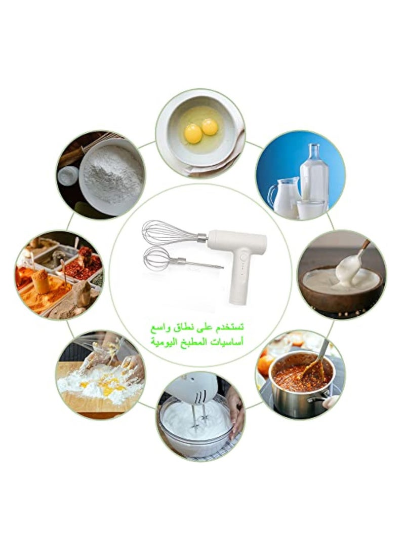 Arabest Milk Frother Hand Mixer Electric,Built-In High-Capacity Battery Rechargeable Frother with 2 Stainless Whisks,3-Speed Adjustable Coffee Stirrers,Suitable for Coffee,Milk,Eggs,Cakes,Chocolates,Etc  - Image 5