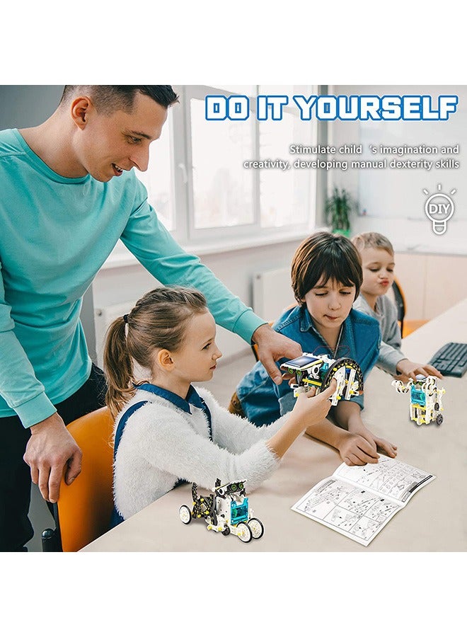 12-in-1 Education Solar Robot Toys -190 Pieces DIY Building Science Experiment Kit for Kids Aged 8-10 and Older,Solar Powered by The Sun - Image 5