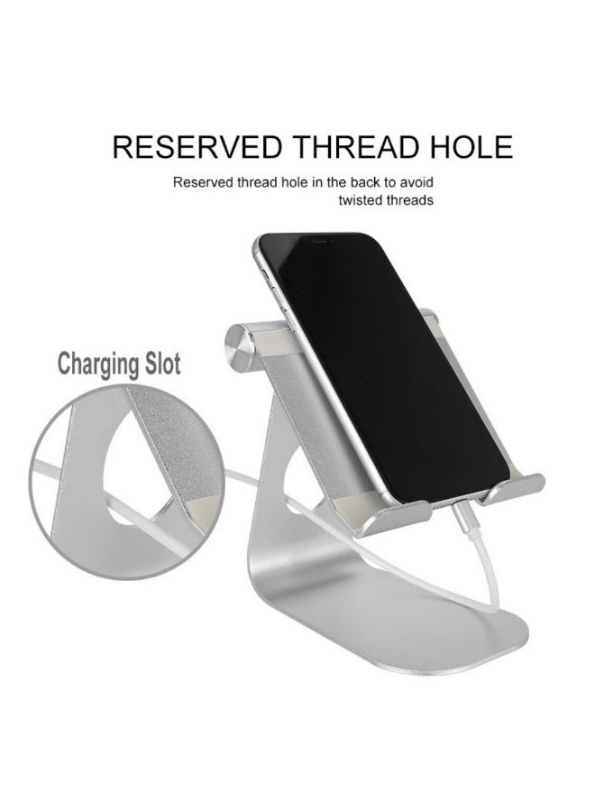 Adjustable Foldable Aluminum alloy Phone Tablet Stand Holder,Silver - Image 5