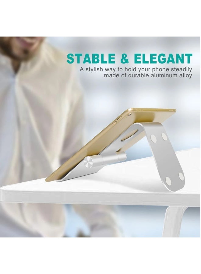 Adjustable Foldable Aluminum alloy Phone Tablet Stand Holder,Silver - Image 3