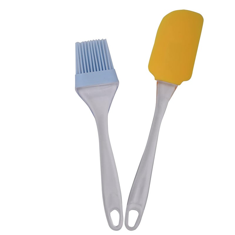 CherryBox CherryBox Silicone Spatula and Pastry Brush Set Special for Cake Mixer Cooking Baking Multicolor 1  - Image 1