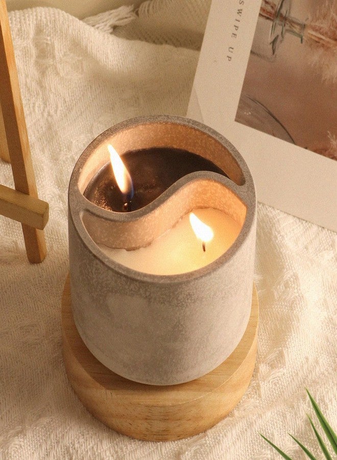 japleed Tai Chi Candle Holder Silicone Mold Yin Yang Candle Vessels Resin Concrete Cement Mold Unique Silicone Resin Jar Box Container Storage Mold DIY Jewelry Trinket Holder Succulent Pot Decoration - Image 3