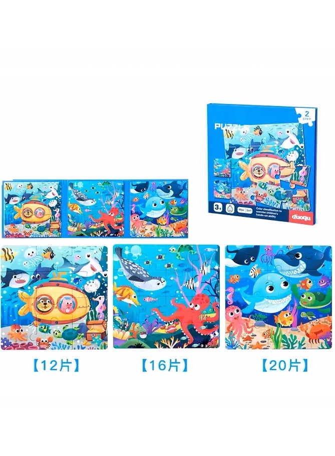 Leveled Puzzle, Magnetic Puzzle Book for Kids, Wooden Montessori Jigsaw Puzzle, Educational Learning Jigsaw Toys For Kids to enhance recognition skills, Magnetic Jigsaw Puzzles, Cartoon Toy, Educati 