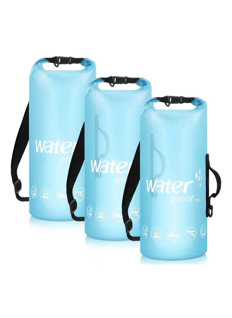 SYOSI Waterproof Dry Bag, 3PCS 5L Roll Top Transparent Dry Storage Bag Backpack, Lightweight Dry Pack, Storage Man Women Beach Swimming Bag for Travel Boating Kayaking Camping Beach Fishing Surfing  - Image 1