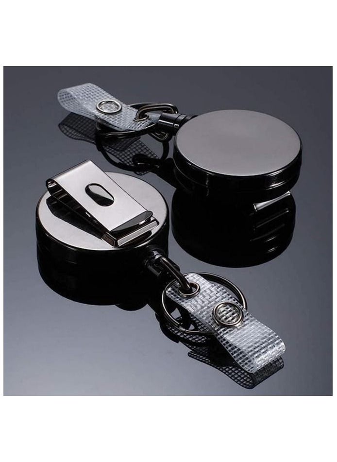 RATSAW - 2PCS Retractable Keyring with Belt clamp Badge Holder use it for ID Card - Image 1