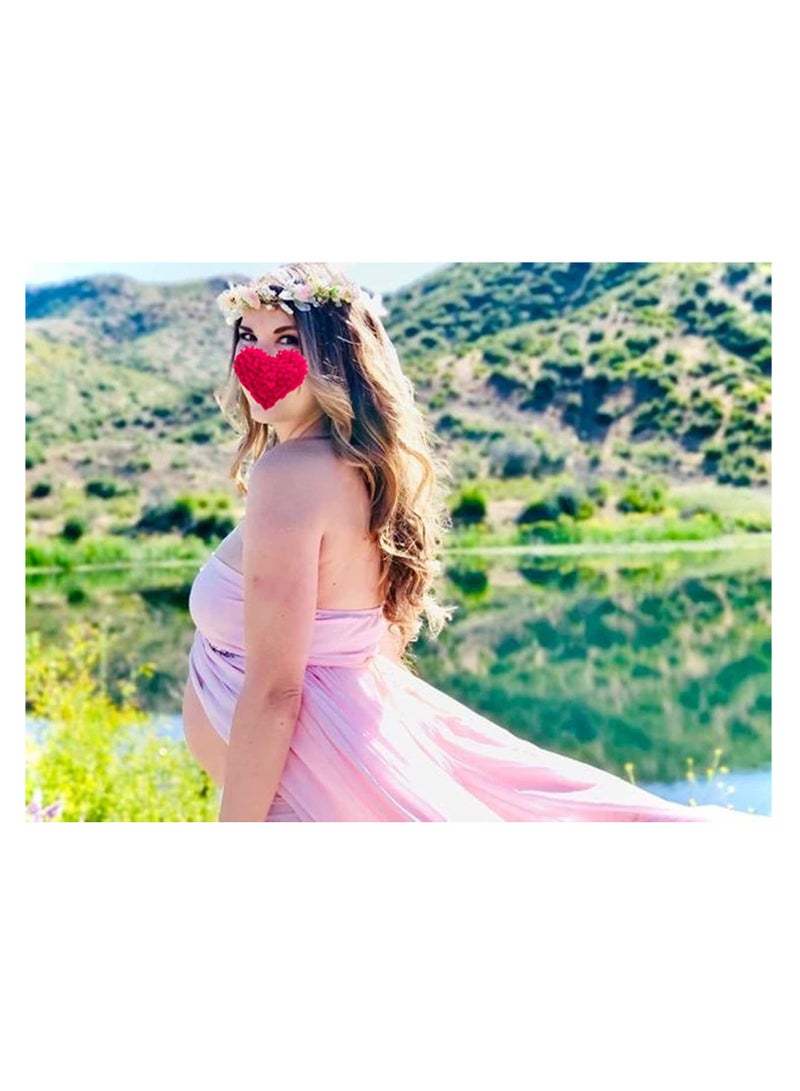 Loquat Boho Flower Headband Hair Wreath Floral Garland Crown Halo Headpiece with Ribbon Wedding Festival Party - Image 5