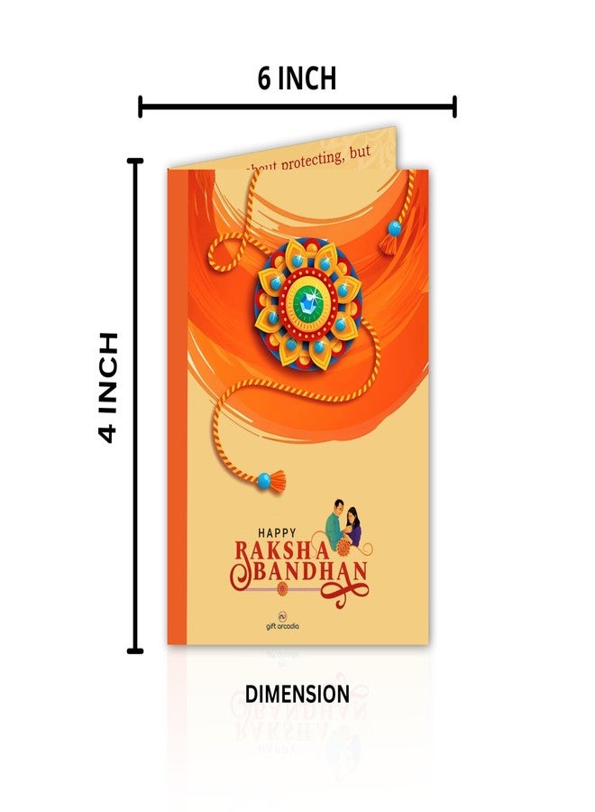Gift Arcadia Rakhi for Brother with Printed Ceramic Mug Combo |Pack of 4 (Greeting Card, Roli Chawal, Rakhi, Printed Mug) | Best Gift for Brother (White-1) - Image 5
