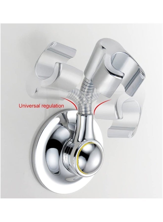 Suction Cup Shower Head Holder  Bracket Adjustable Height, Multi-Directional Removable Wall Mounted Suction Bracket