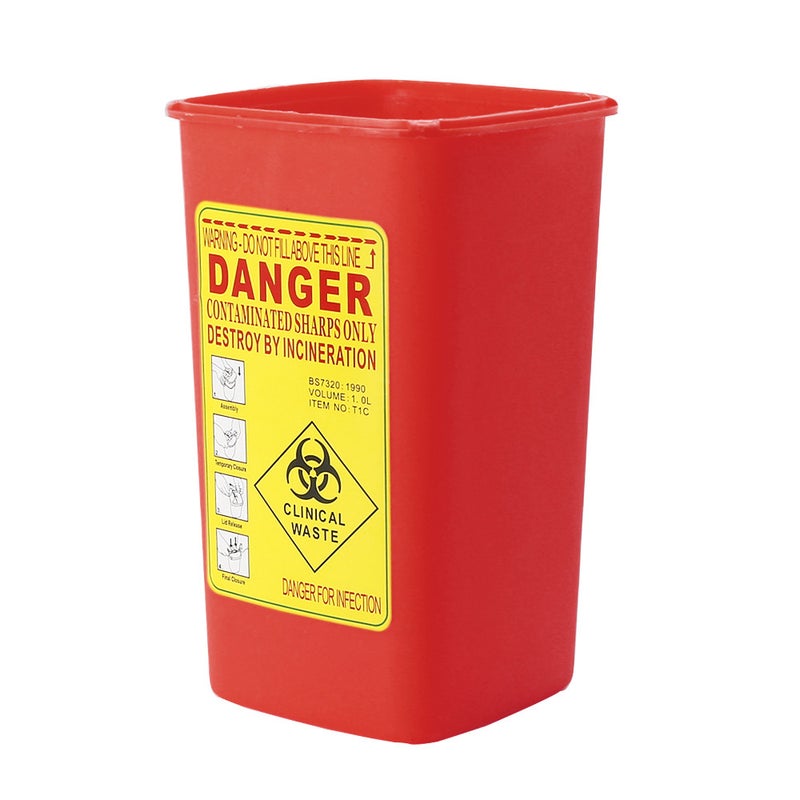 Tattoo Medical Plastic Sharps Container Biohazard Needle Disposal Waste Box For Tattooing Artist - Image 1