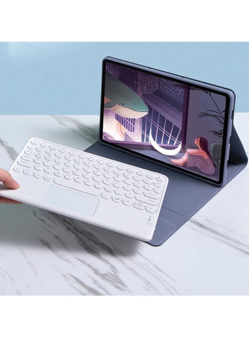 Aookay Arabic and English Touchpad  Keyboard Case Compatible with Lenovo Idea Tab Pro 12.7 Inch 2025, Slim Protective Case with Detachable Wireless Bluetooth Keyboard & Mouse (Black) - Image 3
