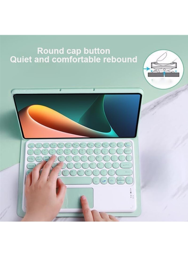 Aookay Arabic and English Touchpad  Keyboard Case Compatible with Lenovo Idea Tab Pro 12.7 Inch 2025, Slim Protective Case with Detachable Wireless Bluetooth Keyboard & Mouse (Black) - Image 4