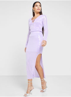 WHISTLES Sequin Detail Skirt  - Image 4