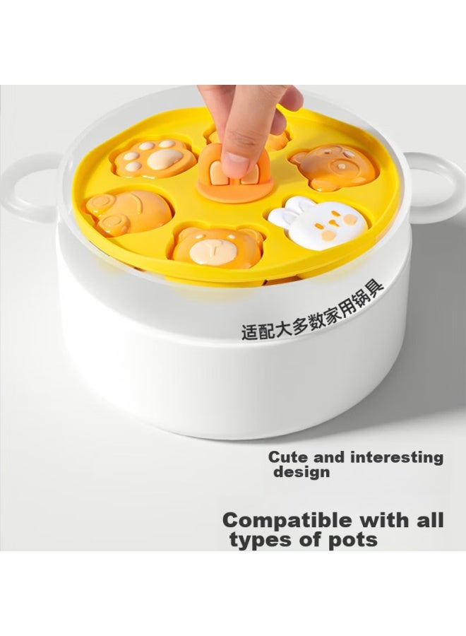 Cookss Baby Food Steamed Cake Mold, Infant Food-grade Silicone Box, Cat Paw-shaped, Heat-resistant, Baking, Steaming And Boiling Mold, Yellow - Image 4