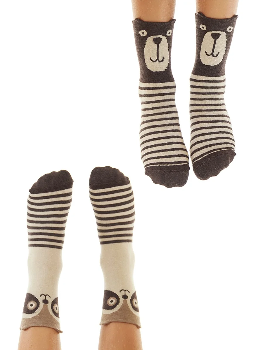 Denokids Bear and Raccoon Boy 2-Pack Socks Set